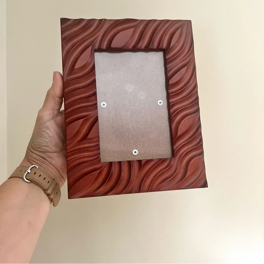 Carved wood picture frame very unique and pretty warm design